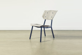 Chair in oak veneer, NewspaperWood veneer and steel | Human Heritage