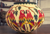 Hosig Di Basket TROPIC, black palm tree, made in Panama, unique piece | Human Heritage