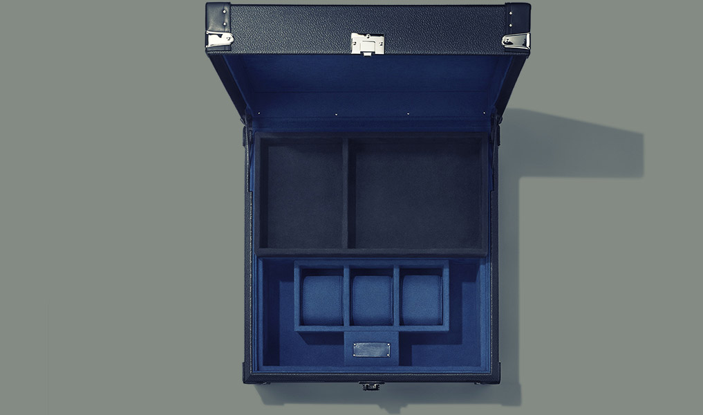 Watch box, 3 wide storage cylinders, mobile tray, tidy | Human Heritage