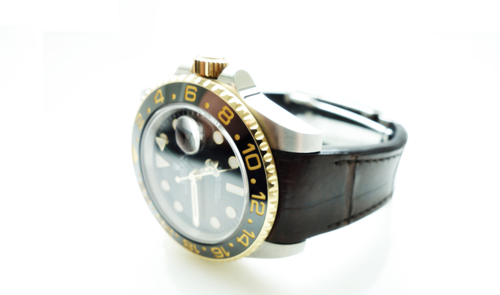 Bespoke watch strap in crocodile leather for Rolex GMT Master II | Human Heritage